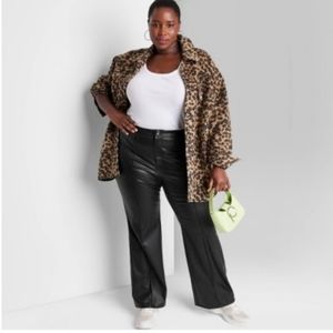 Wild Fable Plus Faux Leather Trousers - 14W